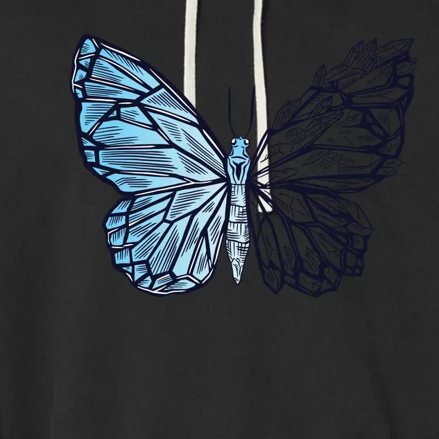 Crystal Butterfly Garment-Dyed Fleece Hoodie