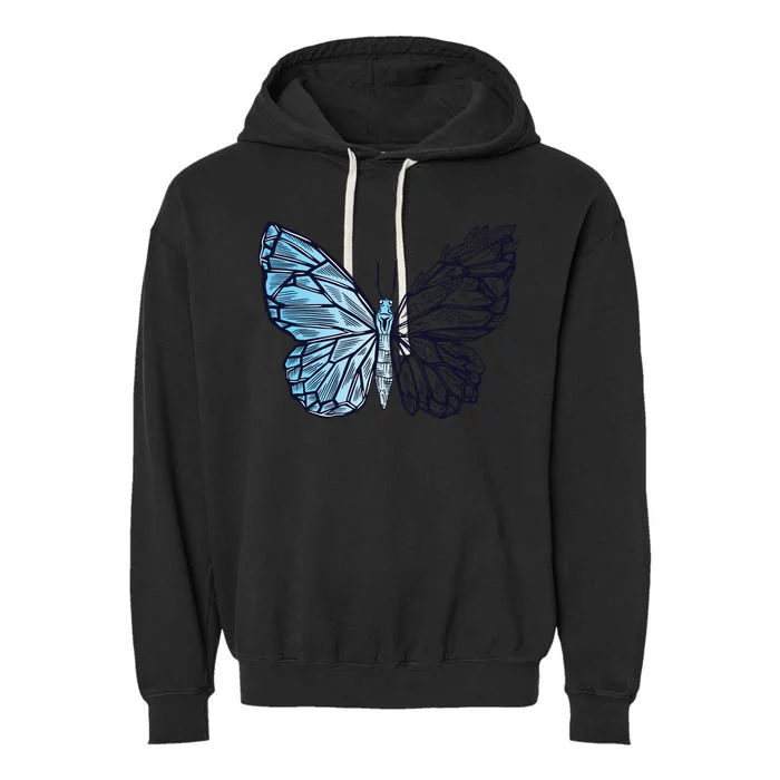 Crystal Butterfly Garment-Dyed Fleece Hoodie