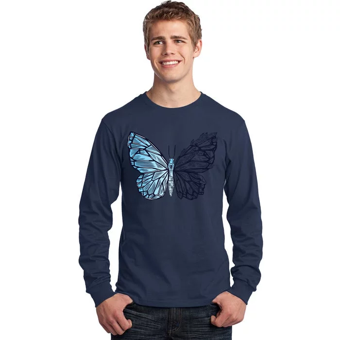 Crystal Butterfly Tall Long Sleeve T-Shirt