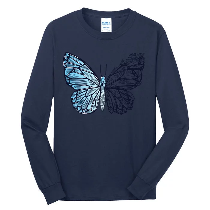 Crystal Butterfly Tall Long Sleeve T-Shirt