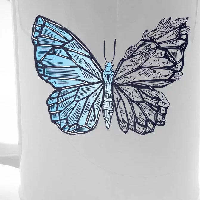 Crystal Butterfly Front & Back Beer Stein