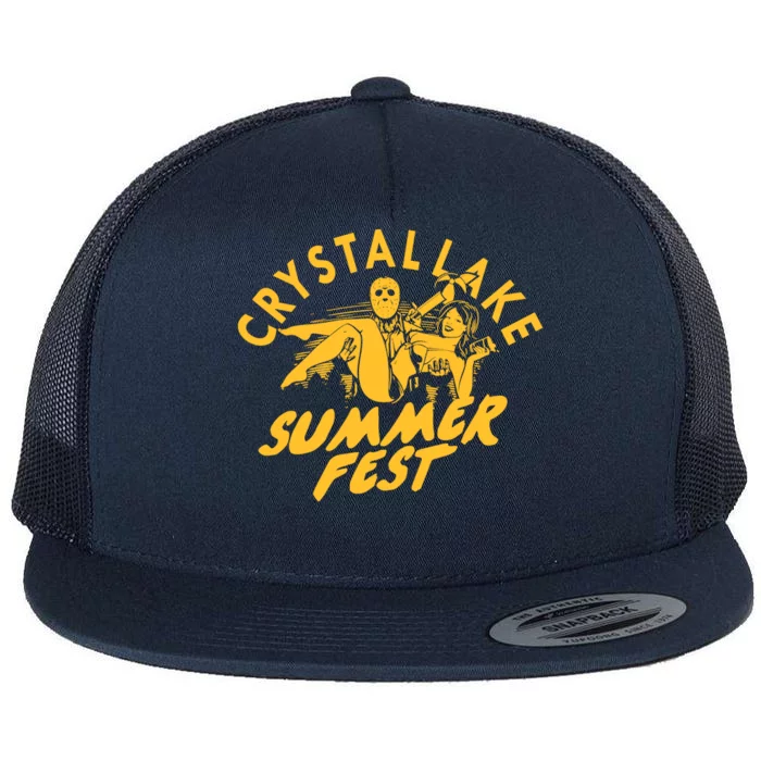 Crystal Lake Summer Fest Horror Movie Fan Flat Bill Trucker Hat