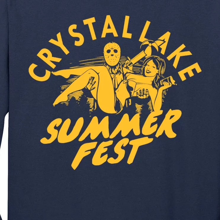 Crystal Lake Summer Fest Horror Movie Fan Tall Long Sleeve T-Shirt