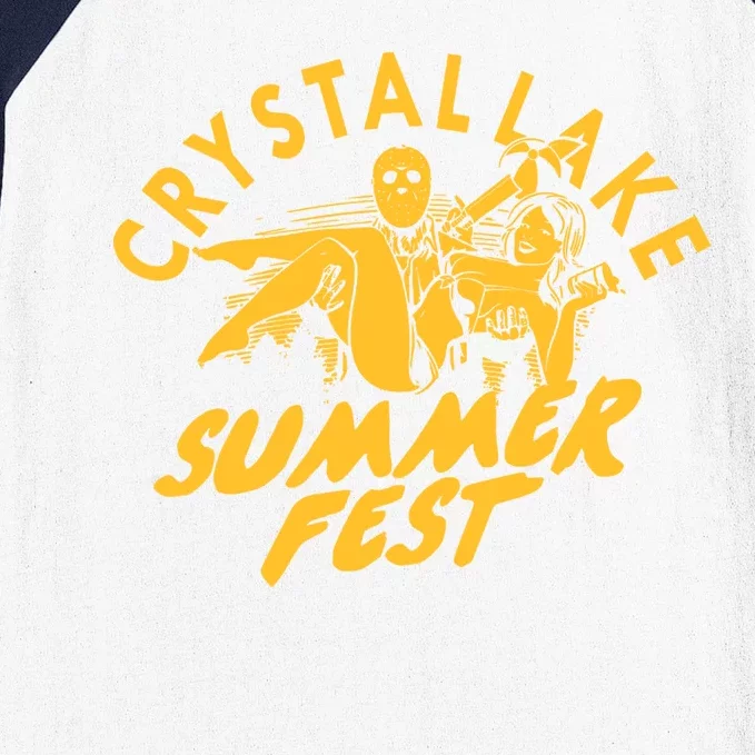 Crystal Lake Summer Fest Horror Movie Fan Baseball Sleeve Shirt