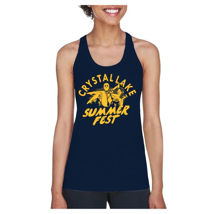 Crystal Lake Summer Fest Horror Movie Fan Women's Racerback Tank