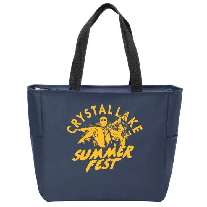 Crystal Lake Summer Fest Horror Movie Fan Zip Tote Bag