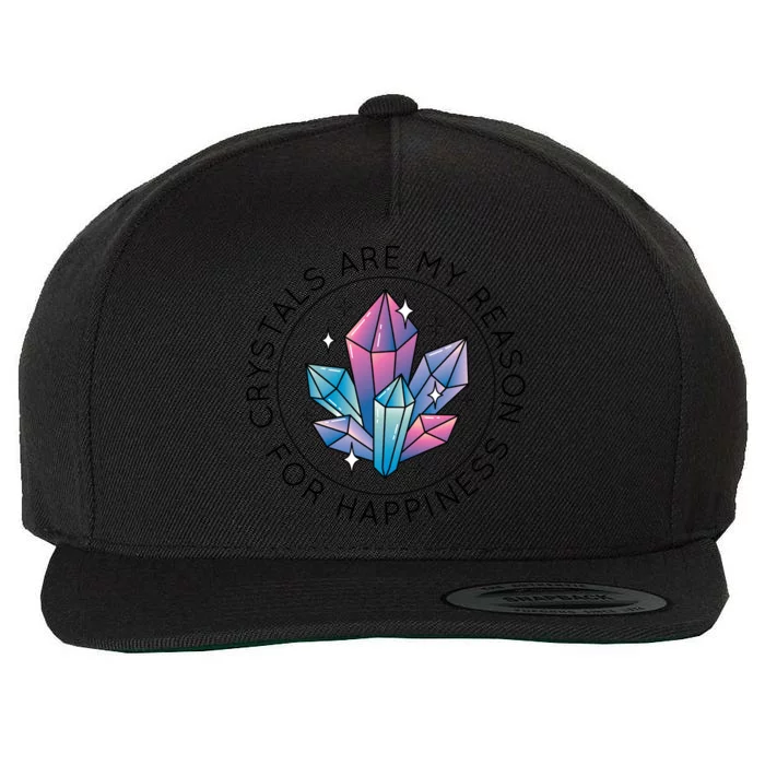 Crystals Are My Reason For Happiness Wool Snapback Cap