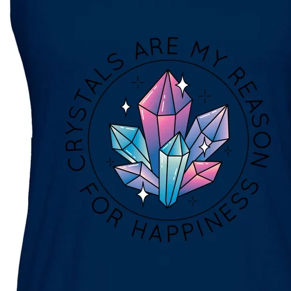 Crystals Are My Reason For Happiness Ladies Essential Flowy Tank