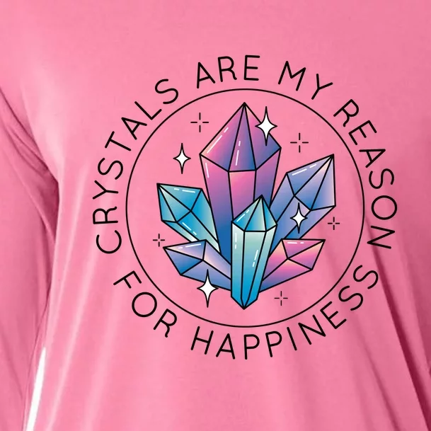 Crystals Are My Reason For Happiness Cooling Performance Long Sleeve Crew