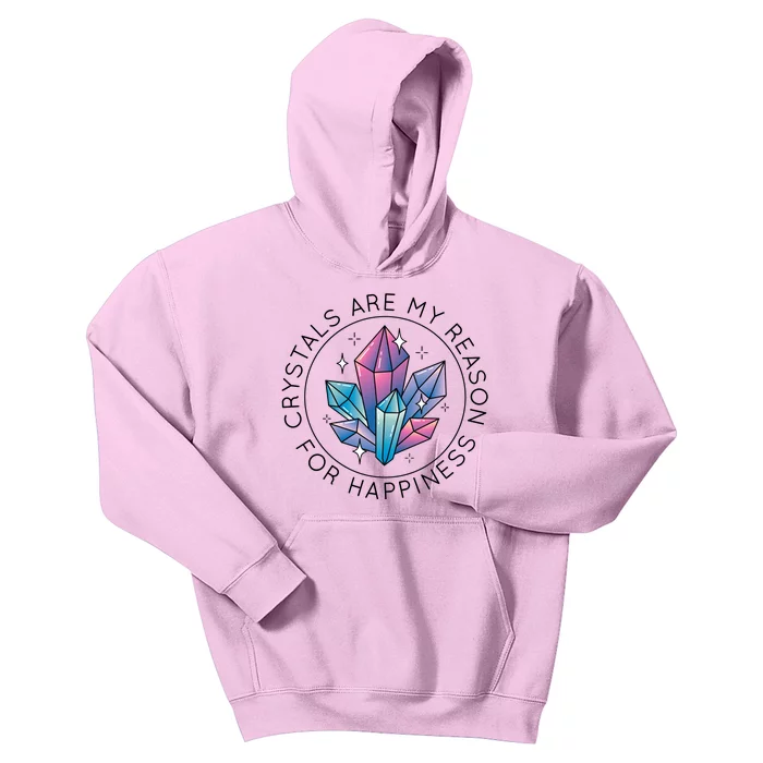 Crystals Are My Reason For Happiness Kids Hoodie