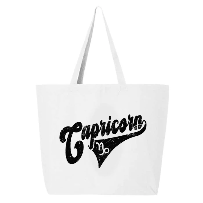 Capricorn Retro Zodiac Astrology Horoscope Capricorn 25L Jumbo Tote