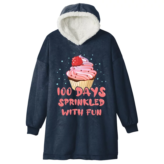 Cake Student 100th Days Sprinkled Fun 100 Days Of School Gift Hooded Wearable Blanket