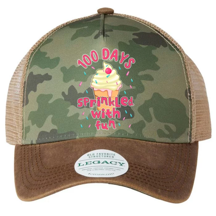 Cupcake Student 100th Days Sprinkled Fun 100 Days Of School Gift Legacy Tie Dye Trucker Hat