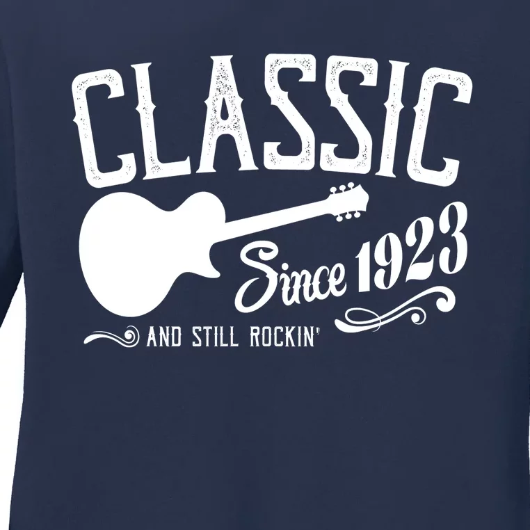 Classic Since 1923 And Still Rockin 100th Birthday Ladies Long Sleeve Shirt