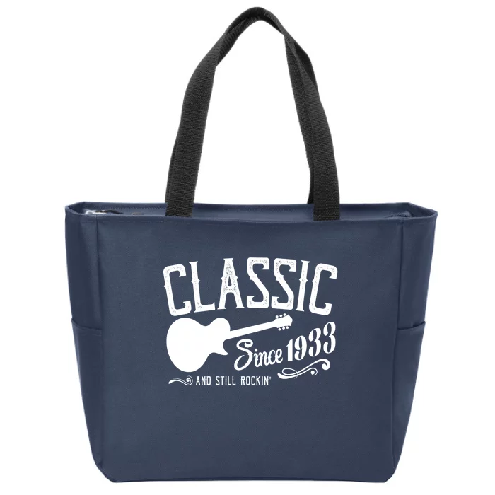 Classic Since 1933 And Still Rockin 90th Birthday Zip Tote Bag