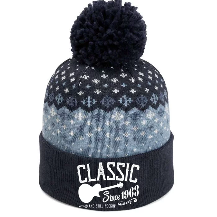 Classic Since 1963 And Still Rockin 60th Birthday The Baniff Cuffed Pom Beanie