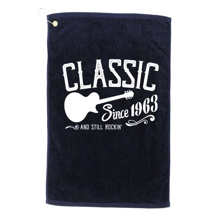 Classic Since 1963 And Still Rockin 60th Birthday Platinum Collection Golf Towel