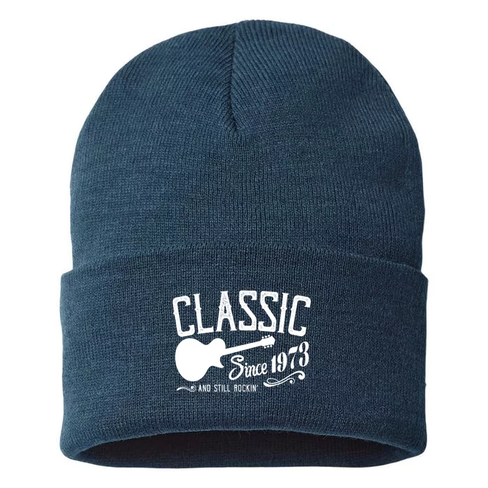 Classic Since 1973 And Still Rockin 50th Birthday Sustainable Knit Beanie