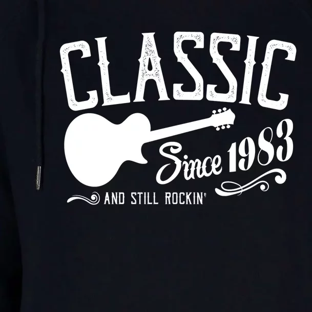 Classic Since 1983 And Still Rockin 40th Birthday Womens Funnel Neck Pullover Hood