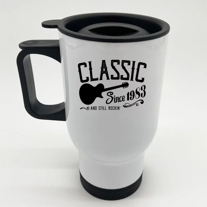 Classic Since 1983 And Still Rockin 40th Birthday Front & Back Stainless Steel Travel Mug