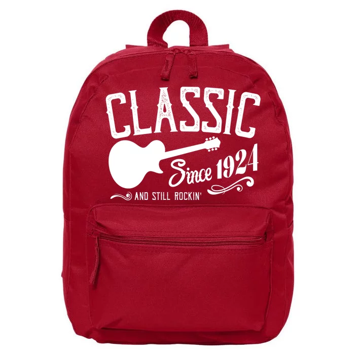 Classic Since 1924 And Still Rockin 100th Birthday 16 in Basic Backpack