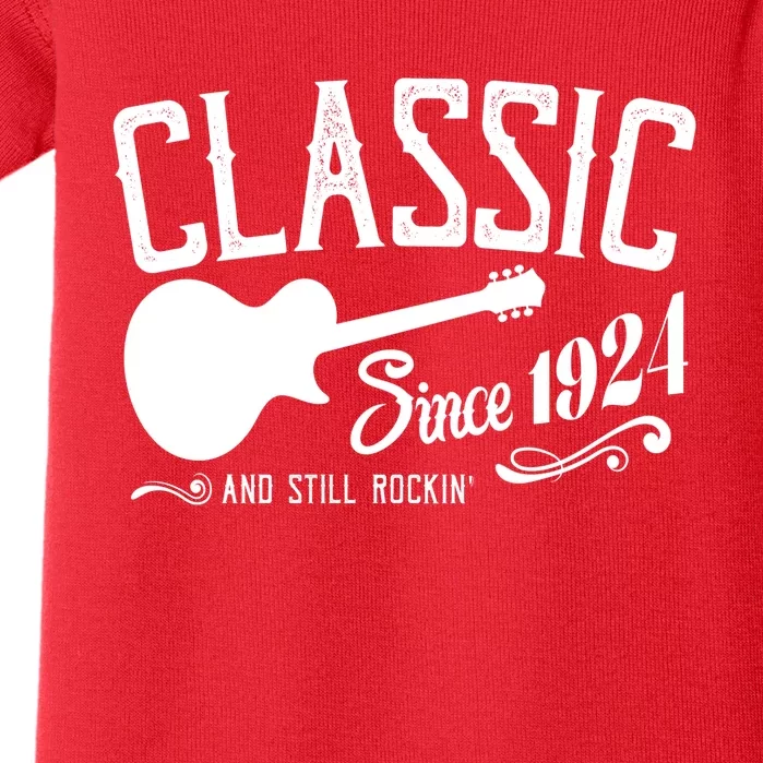 Classic Since 1924 And Still Rockin 100th Birthday Baby Bodysuit