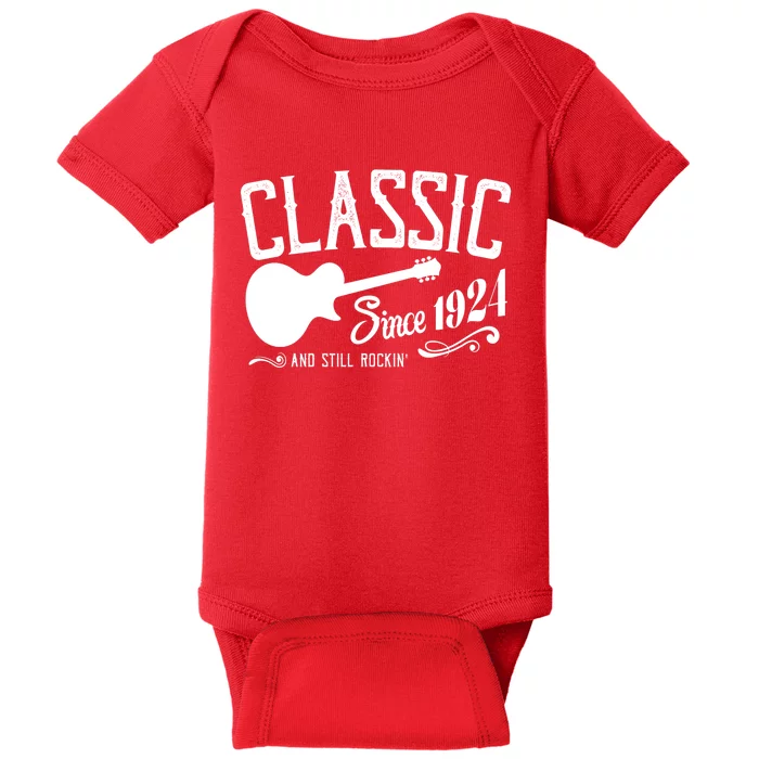 Classic Since 1924 And Still Rockin 100th Birthday Baby Bodysuit