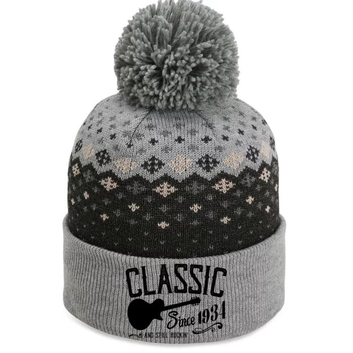 Classic Since 1934 And Still Rockin 90th Birthday The Baniff Cuffed Pom Beanie