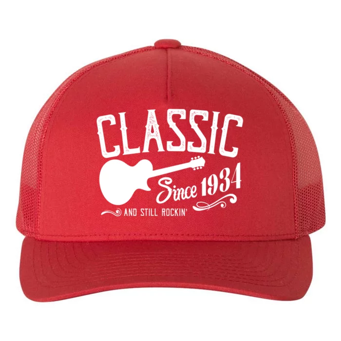 Classic Since 1934 And Still Rockin 90th Birthday Yupoong Adult 5-Panel Trucker Hat