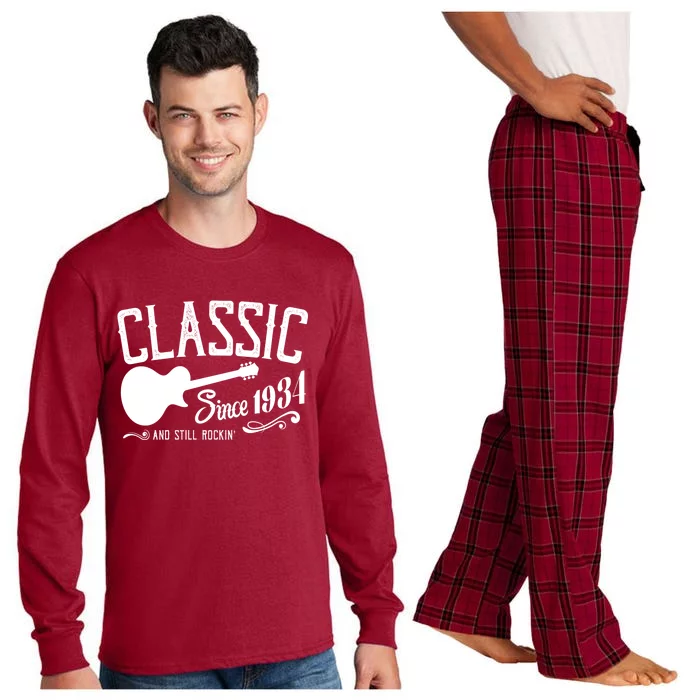 Classic Since 1934 And Still Rockin 90th Birthday Long Sleeve Pajama Set