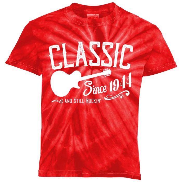 Classic Since 1944 And Still Rockin 80th Birthday Kids Tie-Dye T-Shirt