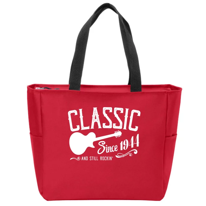 Classic Since 1944 And Still Rockin 80th Birthday Zip Tote Bag