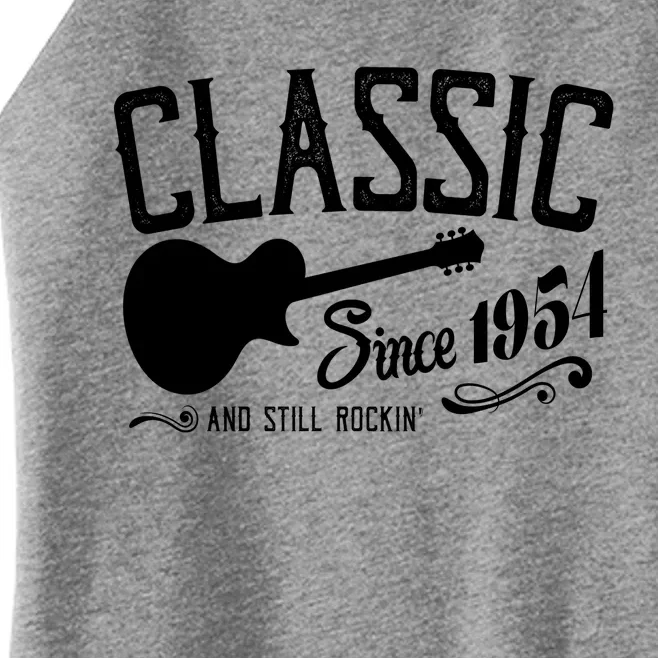 Classic Since 1954 And Still Rockin 70th Birthday Women’s Perfect Tri Rocker Tank