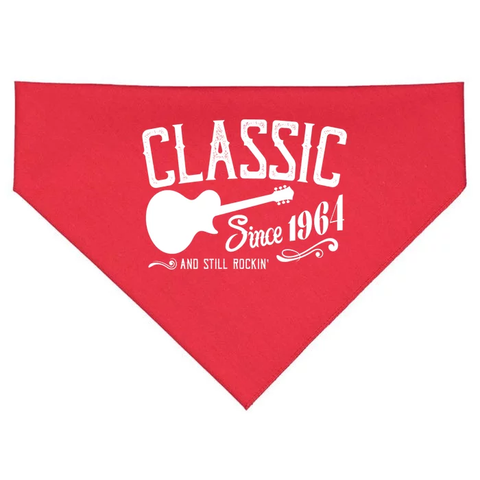 Classic Since 1964 And Still Rockin 60th Birthday USA-Made Doggie Bandana