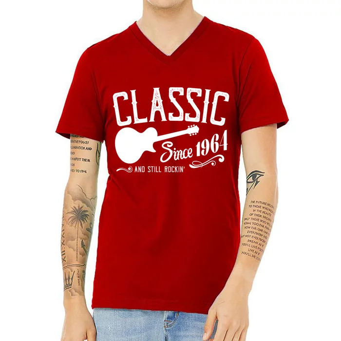 Classic Since 1964 And Still Rockin 60th Birthday V-Neck T-Shirt