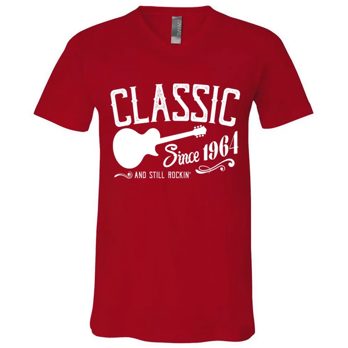 Classic Since 1964 And Still Rockin 60th Birthday V-Neck T-Shirt