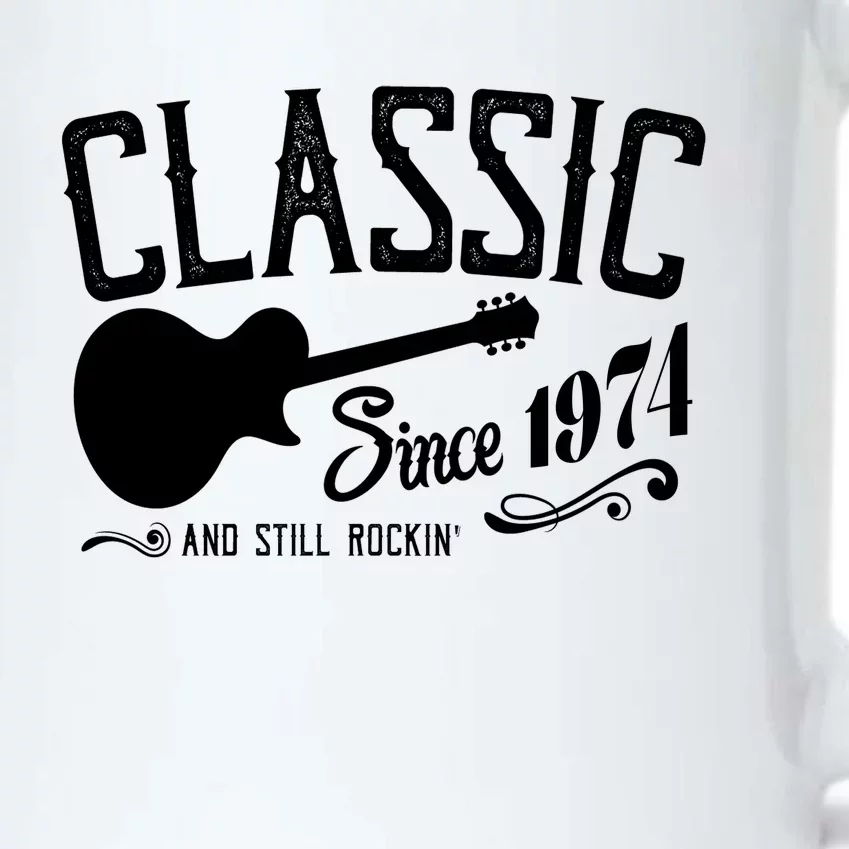 Classic Since 1974 And Still Rockin 50th Birthday Black Color Changing Mug