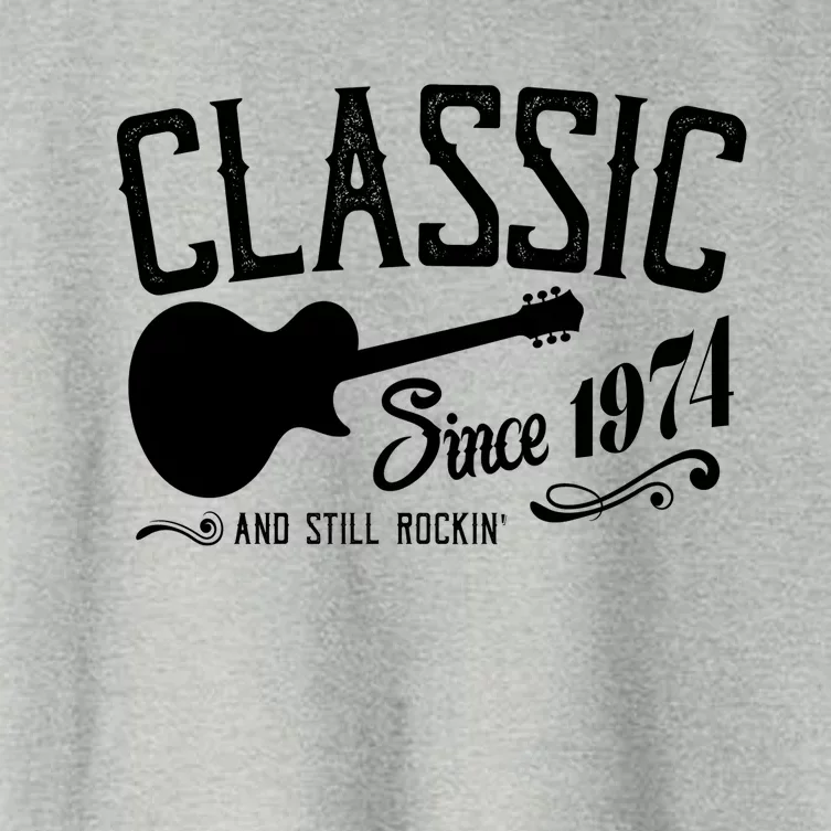 Classic Since 1974 And Still Rockin 50th Birthday Women's Crop Top Tee