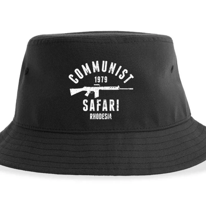 Communist Safari 1979 Rhodesia Light Infantry Sustainable Bucket Hat