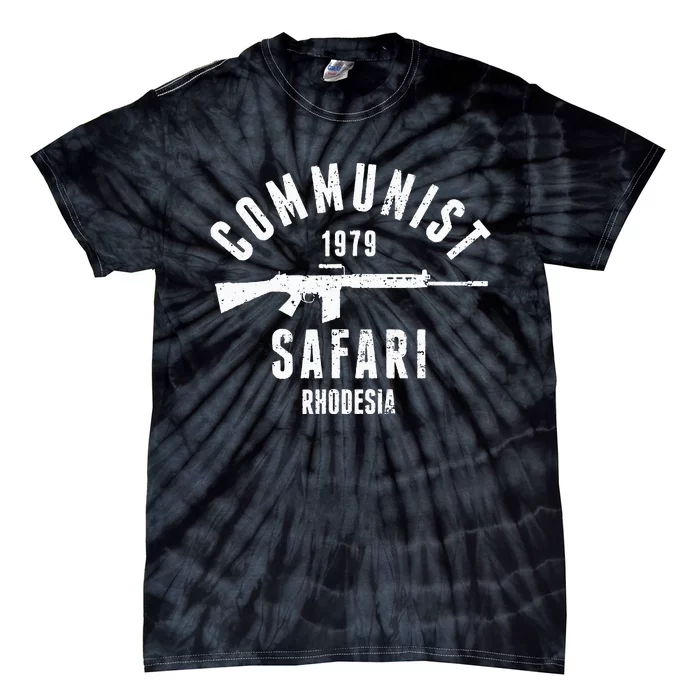 Communist Safari 1979 Rhodesia Light Infantry Tie-Dye T-Shirt