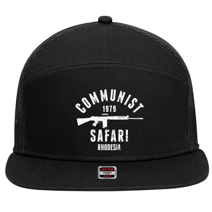 Communist Safari 1979 Rhodesia Light Infantry 7 Panel Mesh Trucker Snapback Hat