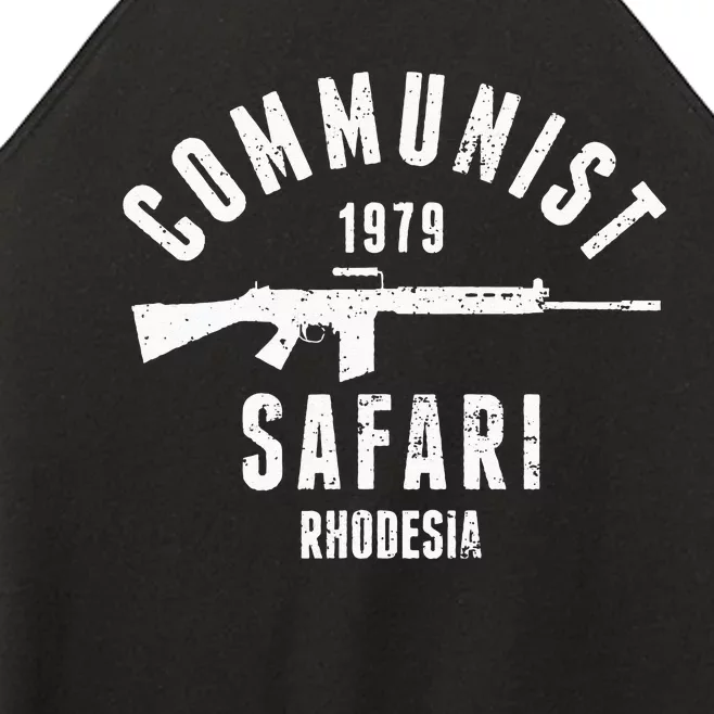 Communist Safari 1979 Rhodesia Light Infantry Women’s Perfect Tri Rocker Tank