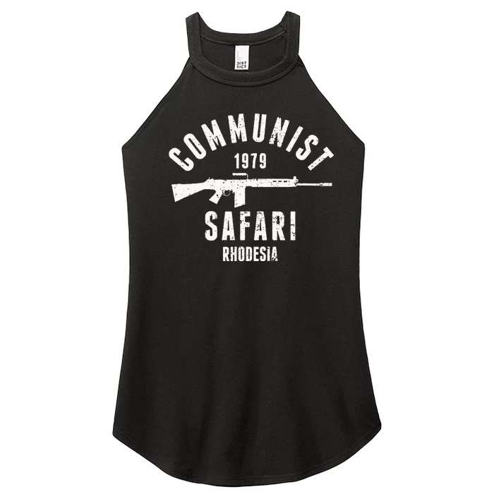 Communist Safari 1979 Rhodesia Light Infantry Women’s Perfect Tri Rocker Tank