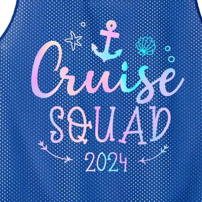 Cruise Squad 2024 Matching Family Group With Anchor Mesh Reversible Basketball Jersey Tank