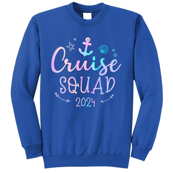 Cruise Squad 2024 Matching Family Group With Anchor Tall Sweatshirt