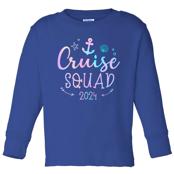 Cruise Squad 2024 Matching Family Group With Anchor Toddler Long Sleeve Shirt