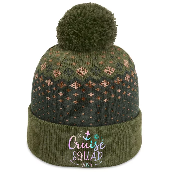 Cruise Squad 2024 Matching Family Group With Anchor The Baniff Cuffed Pom Beanie