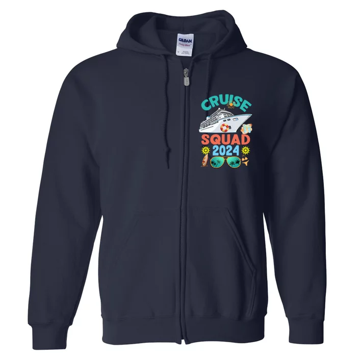 Cruise Squad 2024 Summer Vacation Group Matching Full Zip Hoodie