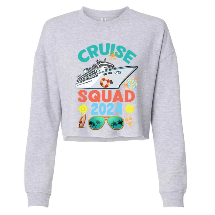 Cruise Squad 2024 Summer Vacation Group Matching Cropped Pullover Crew