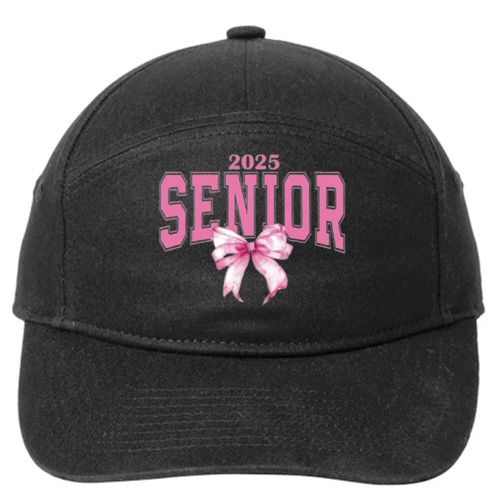 Coquette Senior 2025 Back To School Bow Senior 2025 7-Panel Snapback Hat